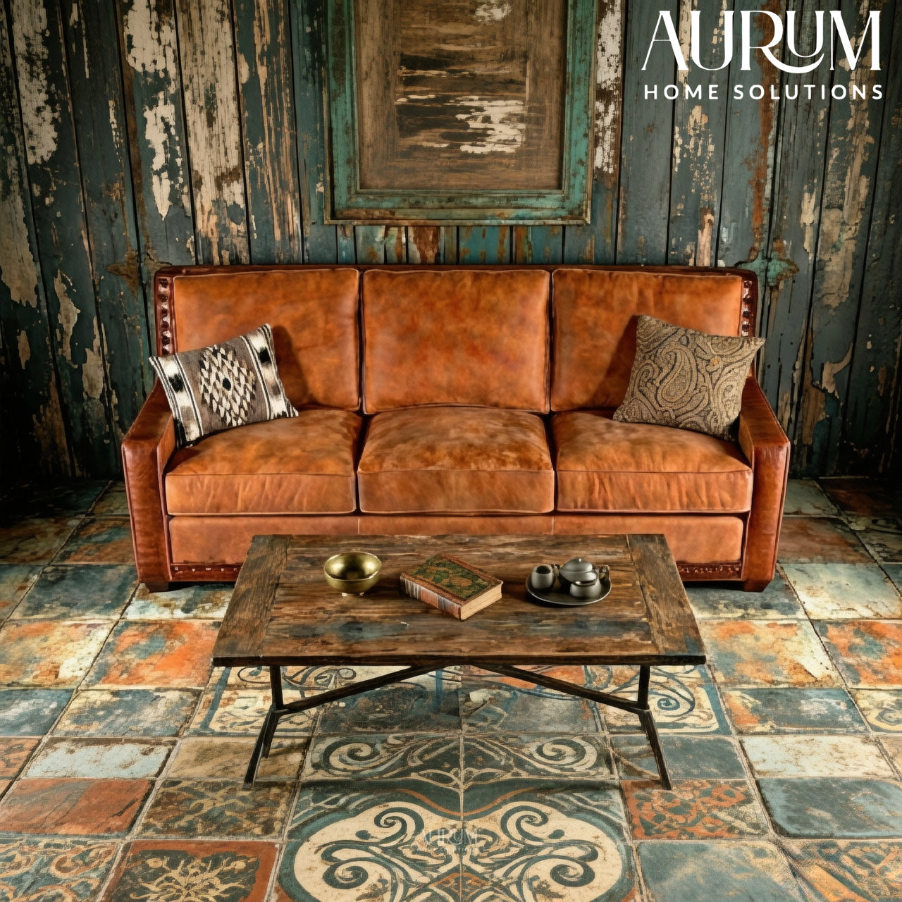 Royale Leather 3-Seater Sofa