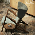 Essence Wood and Fabric Armchair