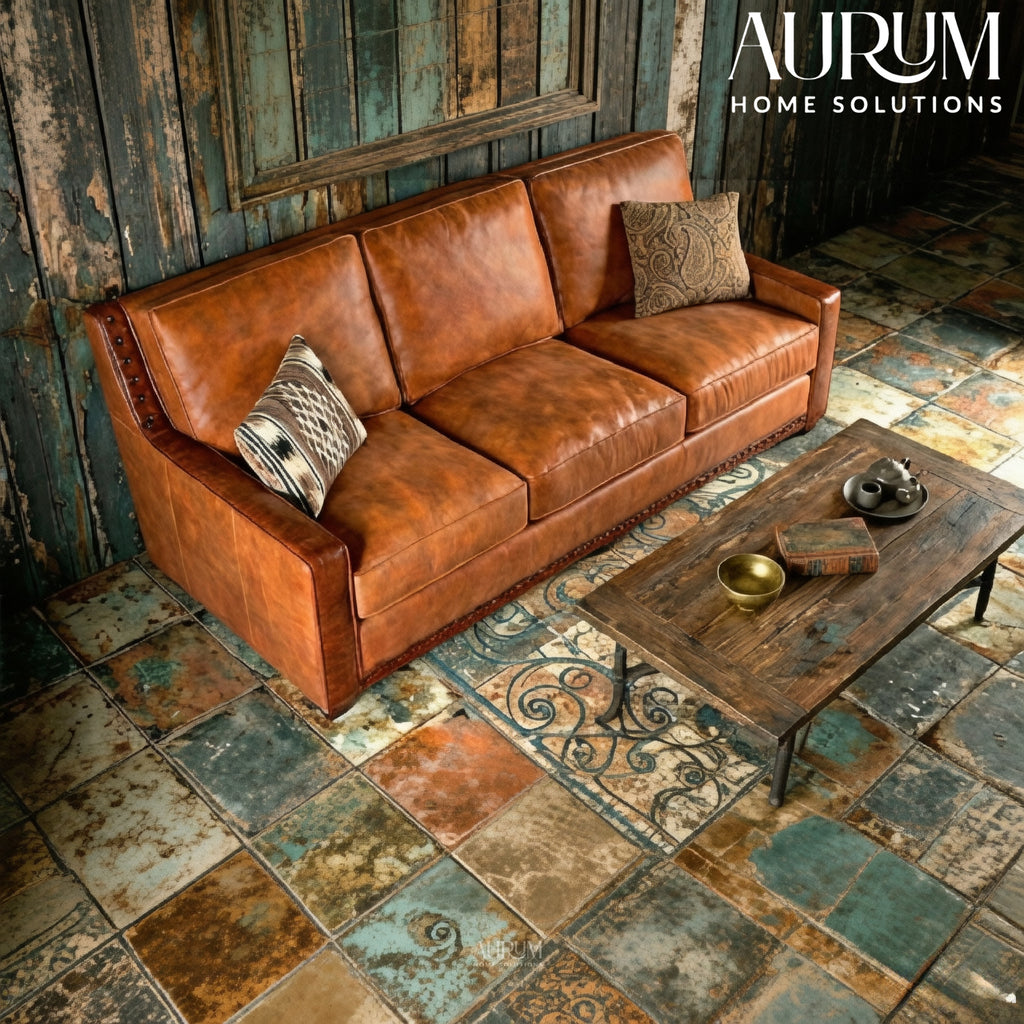 Royale Leather 3-Seater Sofa