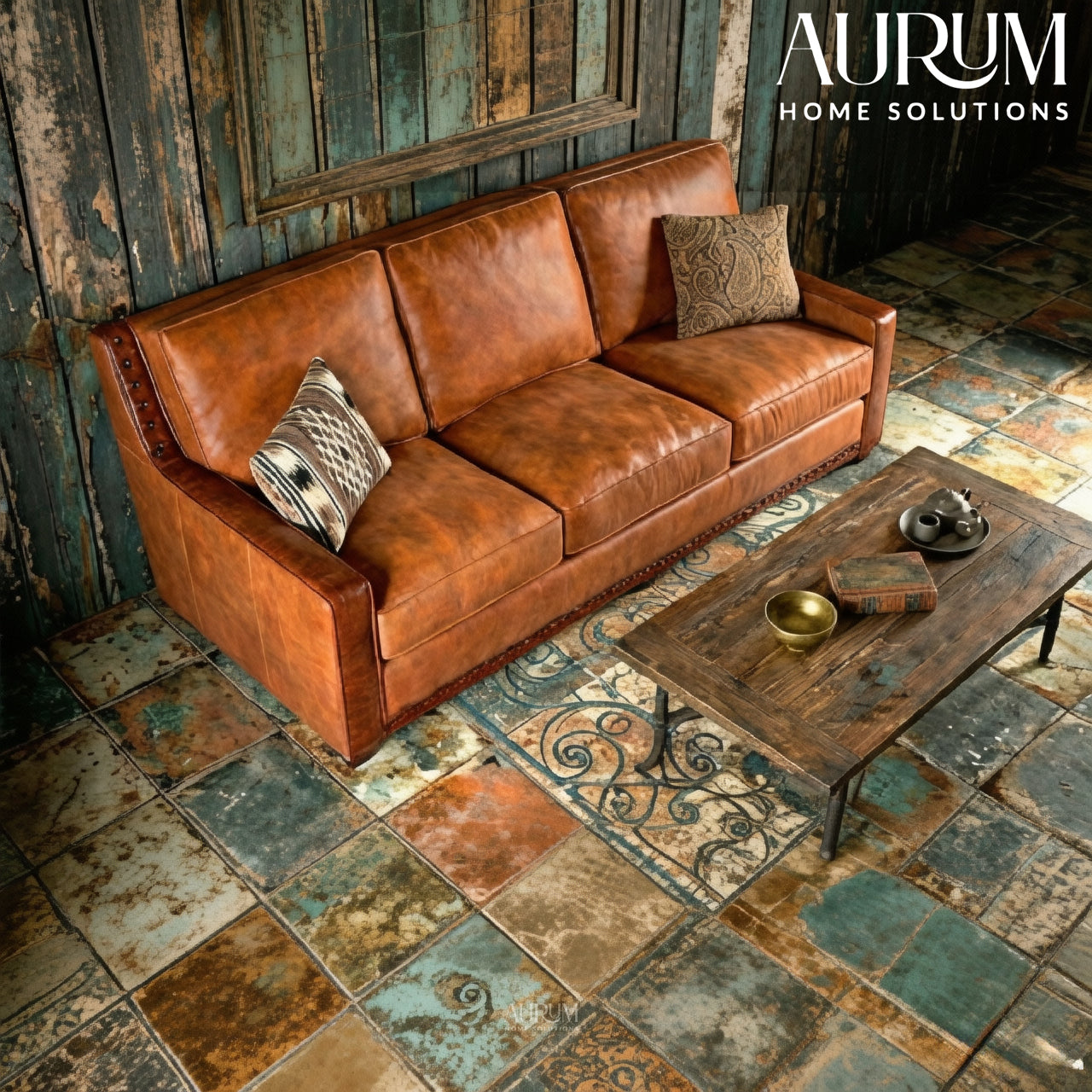 Royale Leather 3-Seater Sofa