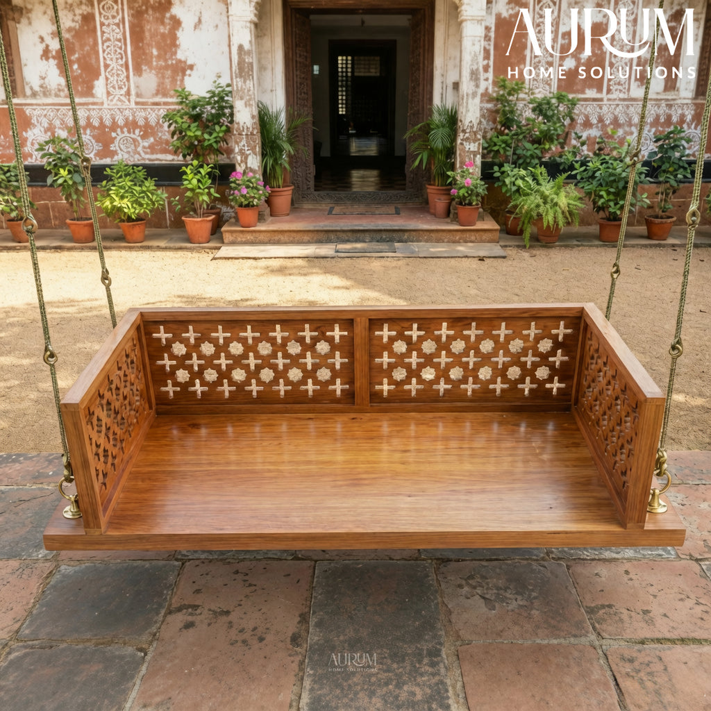 Handcrafted Cherry Brown Indian Swing