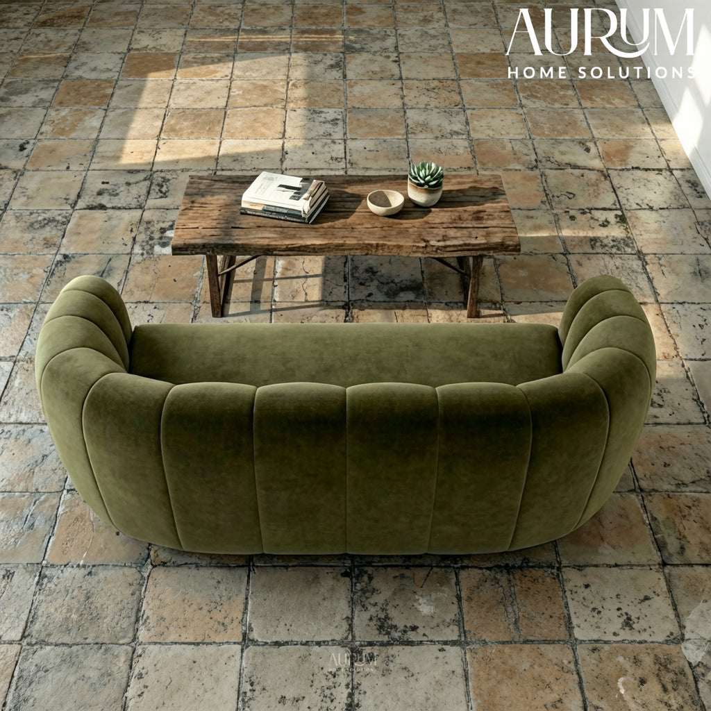 Emerald Luxe Velvet Sofa