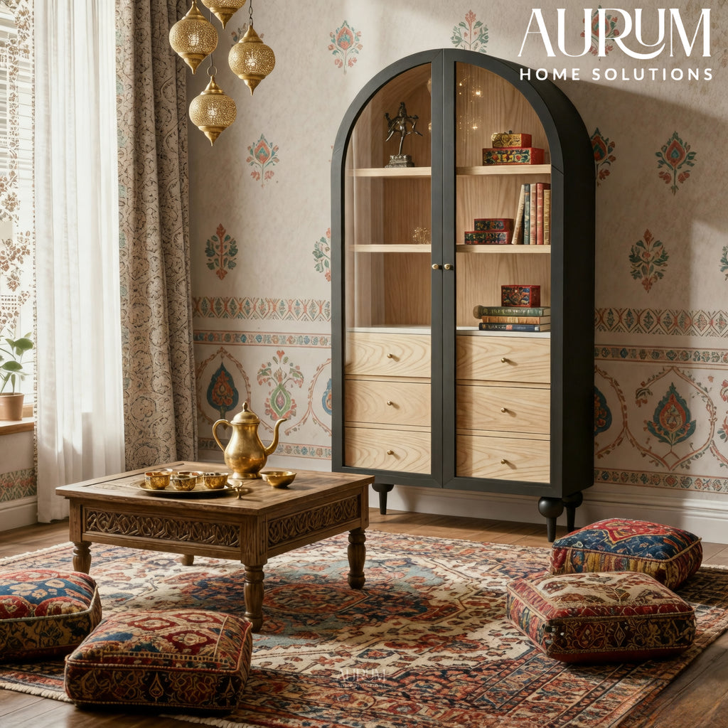 Stylish Black Victorian Storage Cupboard