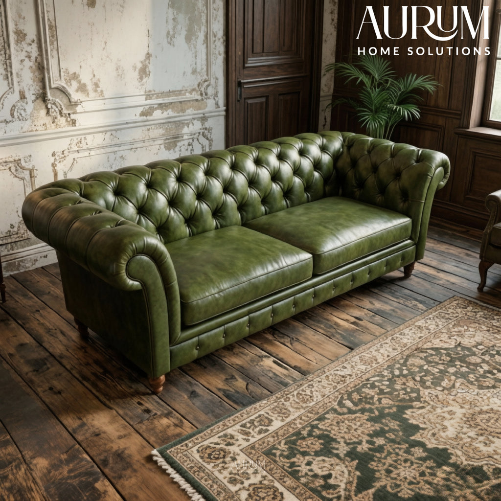 Danube Chesterfield Leather Sofa