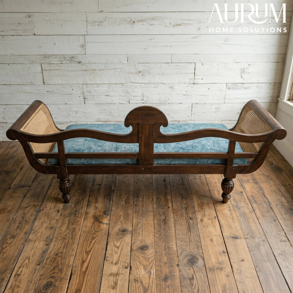 Coastal Charm Rattan Sofa Diwan