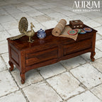 Solid Sheesham Wood Trunk in Honey Oak Tone