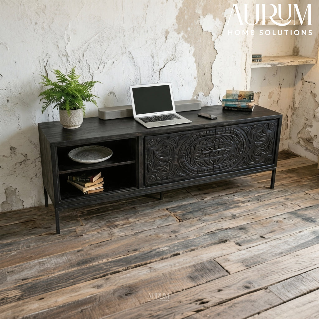Heritage Hand-Carved TV Unit