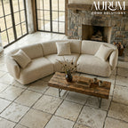 Curve Comfort Fabric Sofa