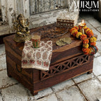 Teak Glow Sheesham Wood Linen Chest