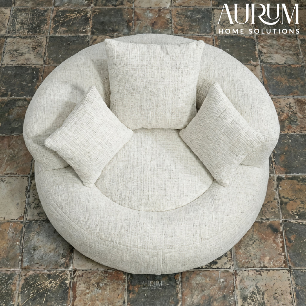 Durable Chenille High-Back Lounger
