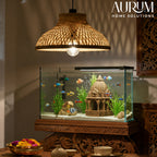 EcoLoom Bamboo Hanging Lamp - Flared Lattice Pendant