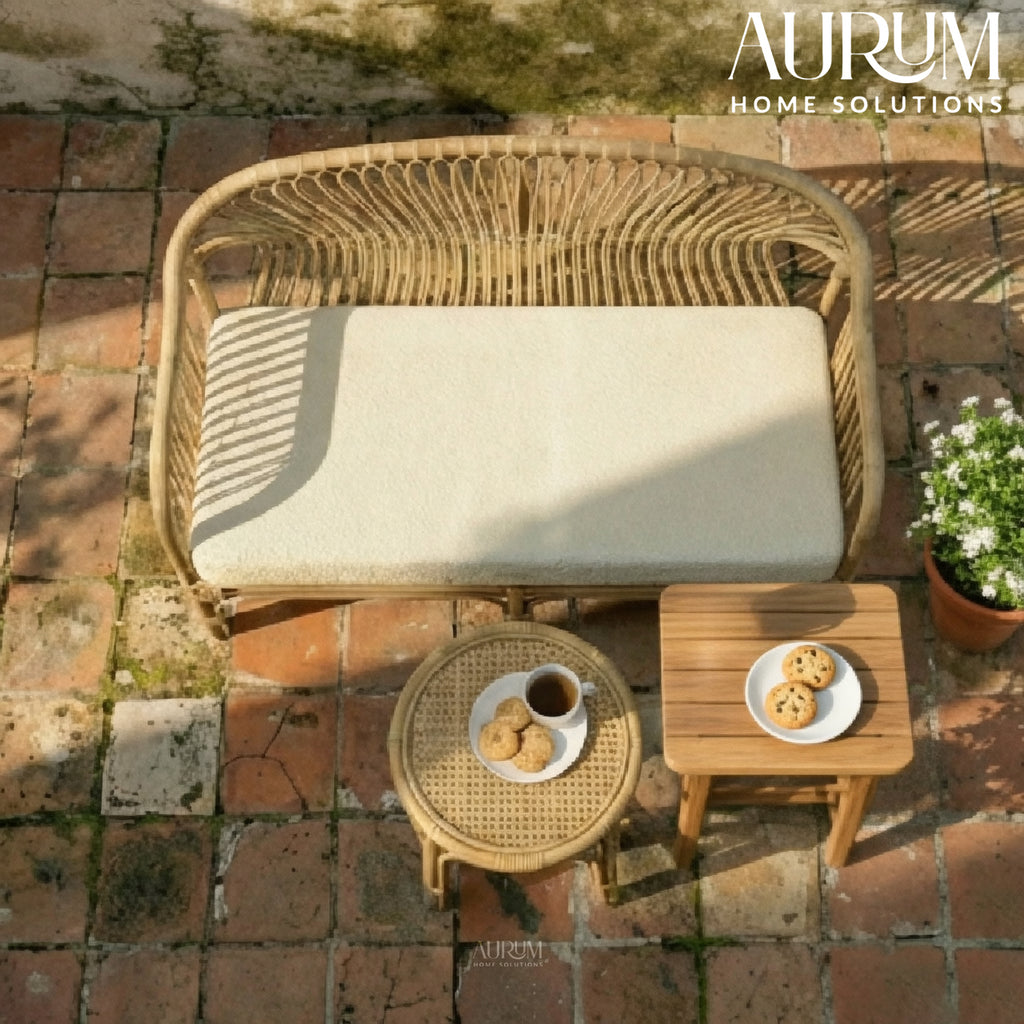 Hikari Nest Natural Rattan 2-Seater Sofa