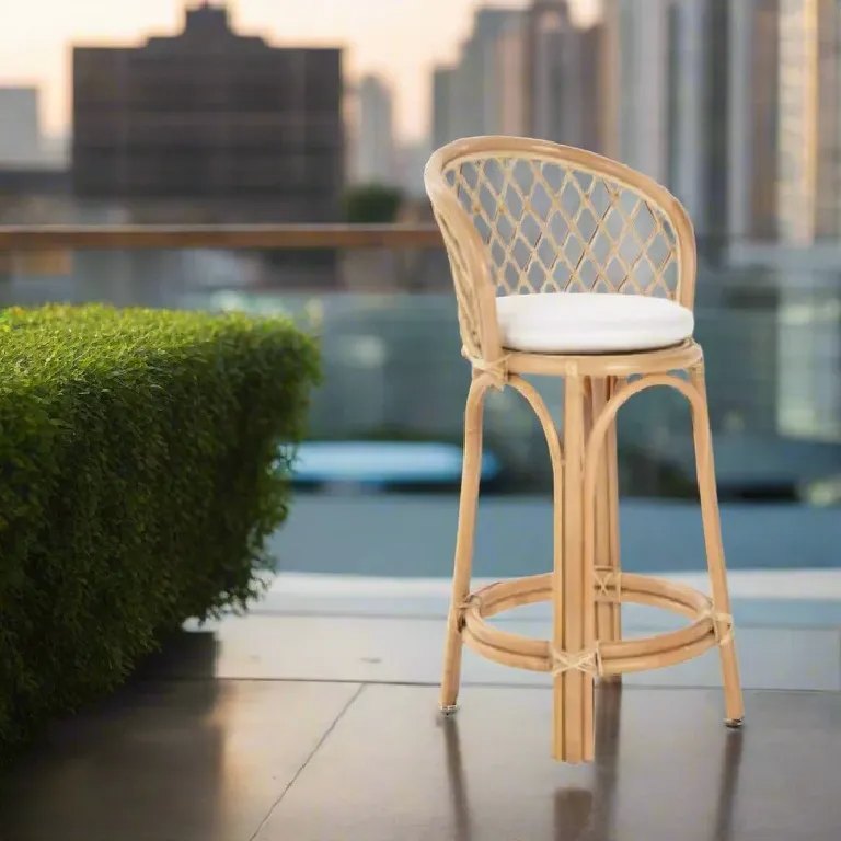 Cane Bar Chair with Breezy Seat for Homes & Venues