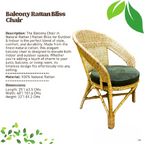 Balcony Chair in Natural Rattan | Rattan Bliss for Outdoor & Indoor