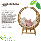 Rattan Chair with Lunar Design for Indoor Lounging