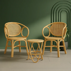 Rattan Patio Set | Sunbeam Handwoven Outdoor Seating for Balcony & Garden