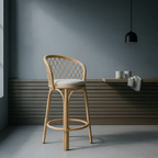 Cane Bar Chair with Breezy Seat for Homes & Venues