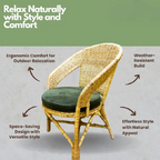 Balcony Chair in Natural Rattan | Rattan Bliss for Outdoor & Indoor