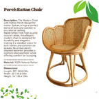 Modern Chair with Rattan Petal Design for Indoor Spaces
