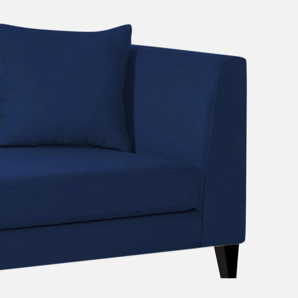 Modern Royal Blue Fabric Chaise Lounger