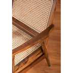 Modern Solid Wood Sinni 3 Seater Wicker Bench