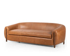Premium Carmine Leather Sofa