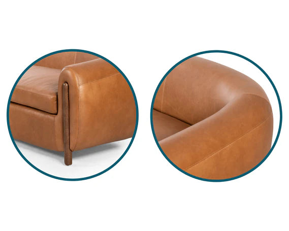 Premium Carmine Leather Sofa