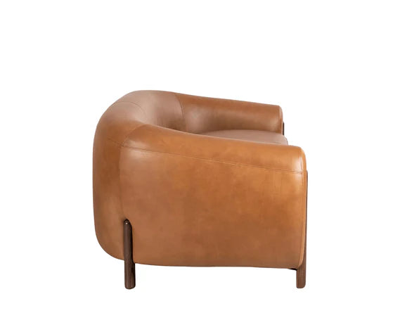 Premium Carmine Leather Sofa