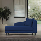 Modern Royal Blue Fabric Chaise Lounger
