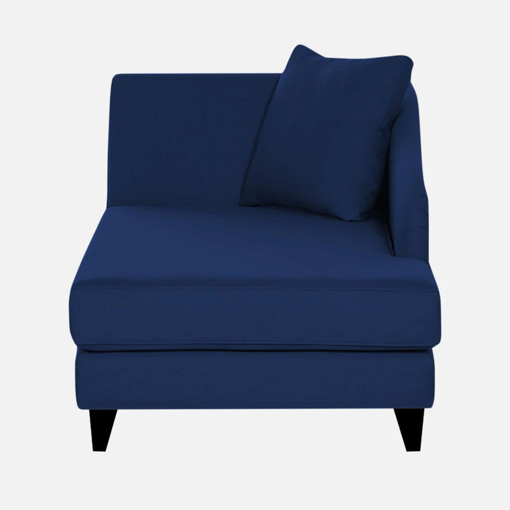 Modern Royal Blue Fabric Chaise Lounger