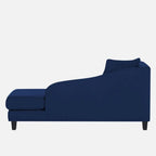Modern Royal Blue Fabric Chaise Lounger
