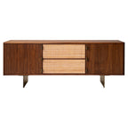 Modern Solid Wood Augusto Credenza With Rattan