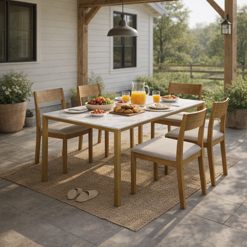 DINING TABLE WITH HPL TOP (AHO/067/006)