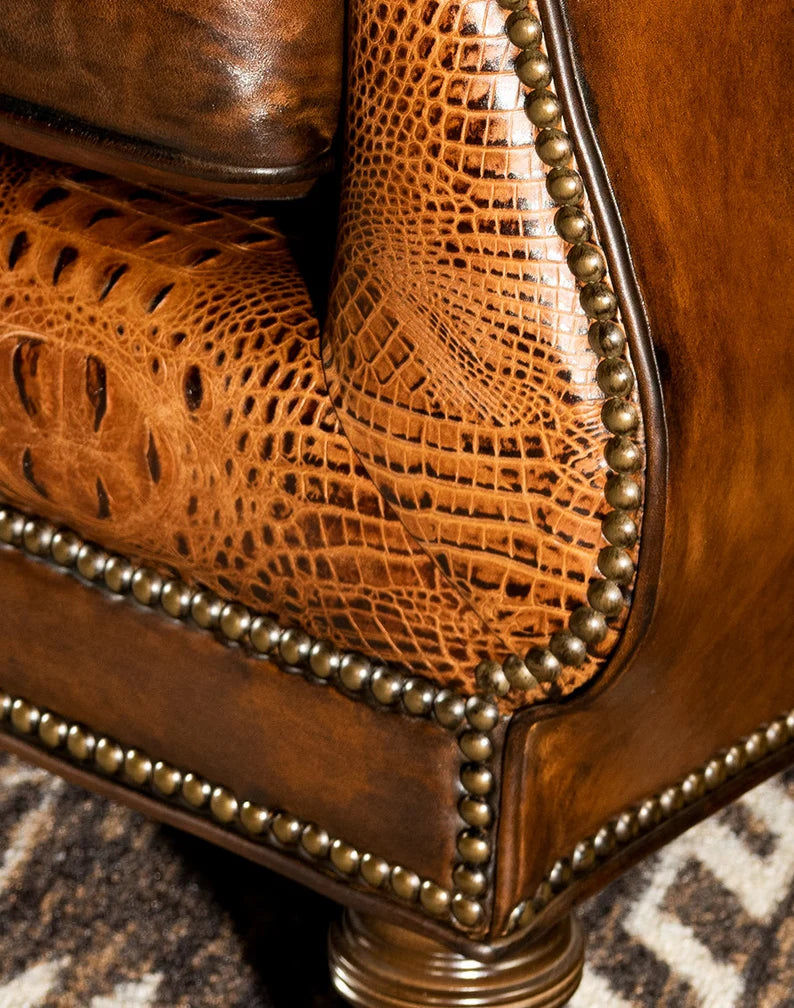 Georgia Vintage Brown Leather Sofa