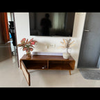 Midcentury Small Solid Teak TV Stand