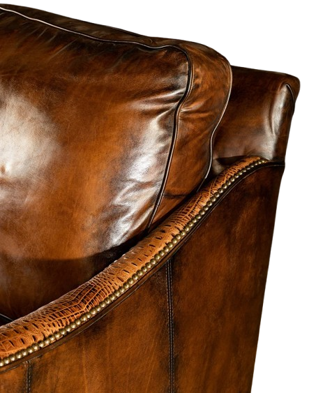 Georgia Vintage Brown Leather Sofa