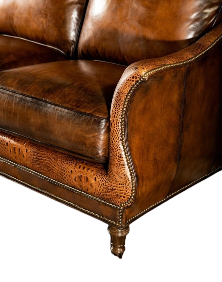 Georgia Vintage Brown Leather Sofa