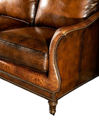 Georgia Vintage Brown Leather Sofa