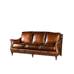 Georgia Vintage Brown Leather Sofa