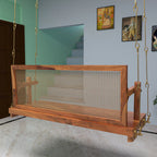 Adorable Thin Cane Reversible Wooden Swing