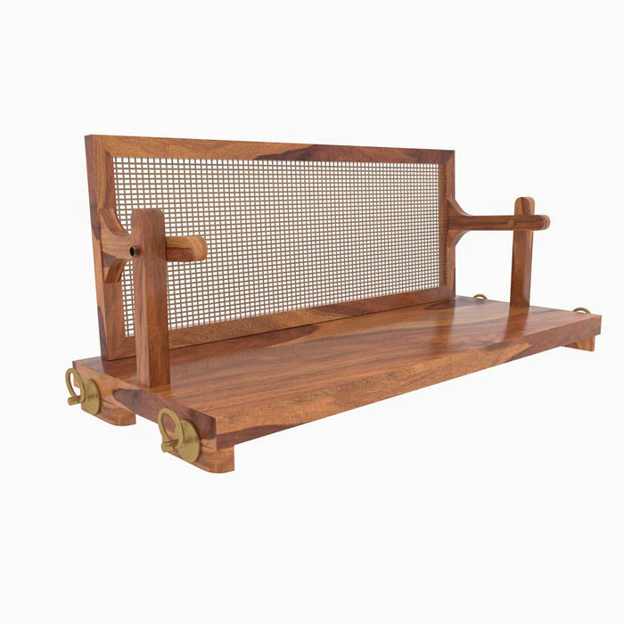 Adorable Thin Cane Reversible Wooden Swing