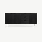 Stylish Sideboard in Black Mango Wood for Luxe Living